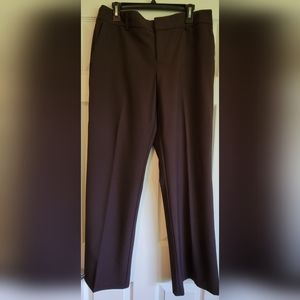 Dark brown straight leg work pants